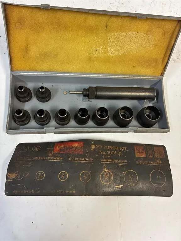 Main Industries Wad punch kit. 1/4 to 1� Complete