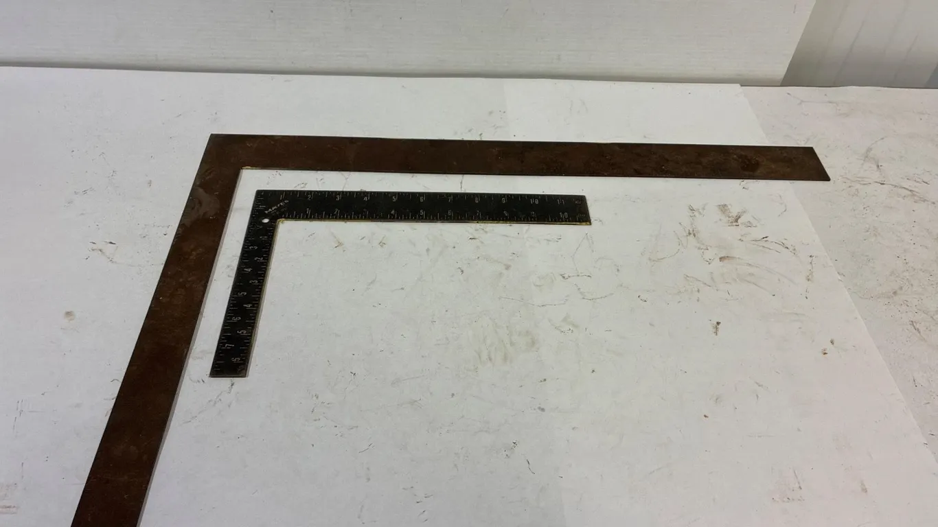 4 ft and 2 ft metal squares.