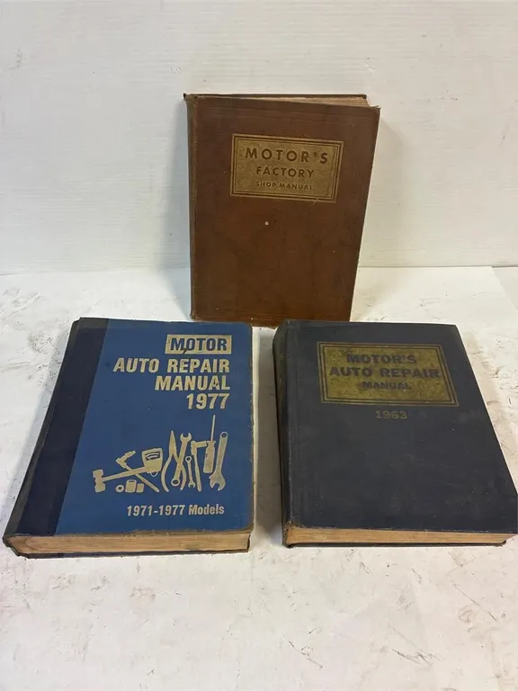 Motors. Auto Repair manuals 1963, 1977. Brown 19??