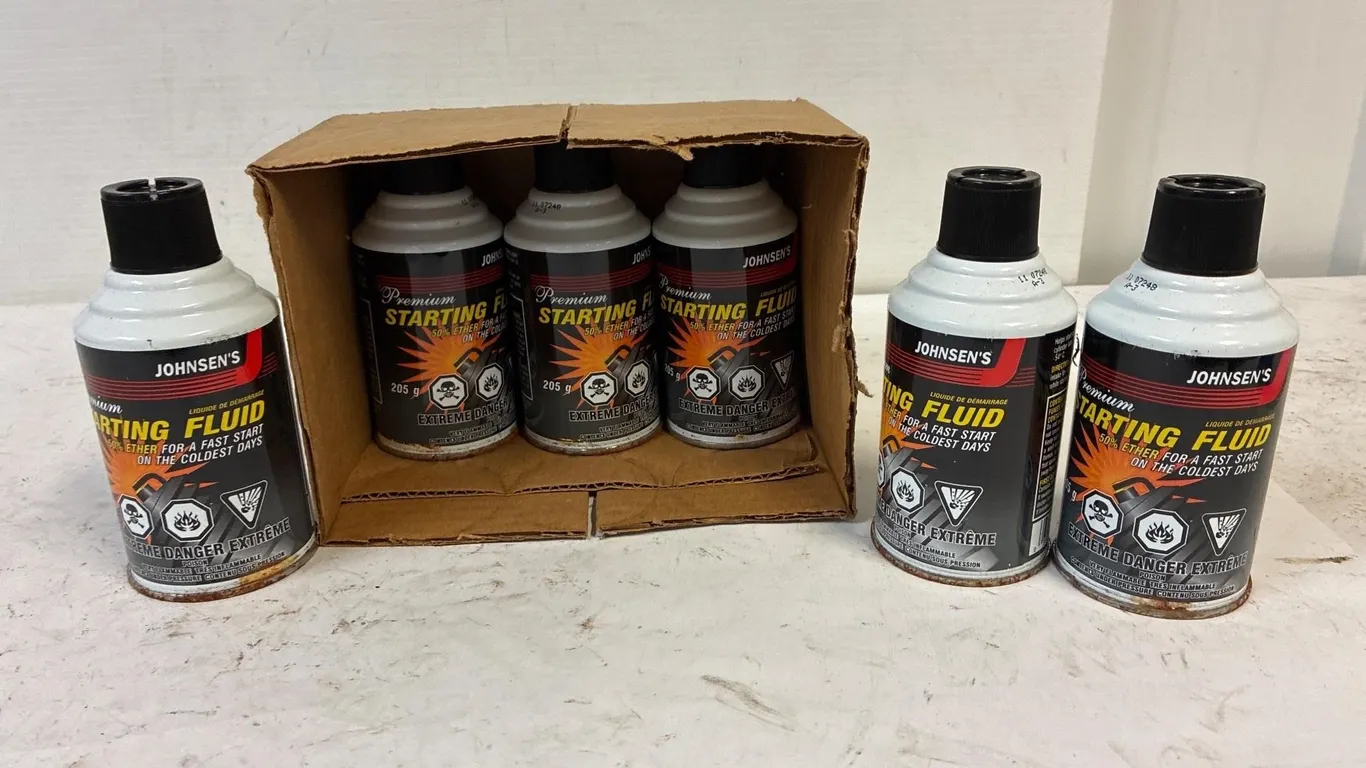 Johnsen�s starting fluid - 6 Cans of Ether
