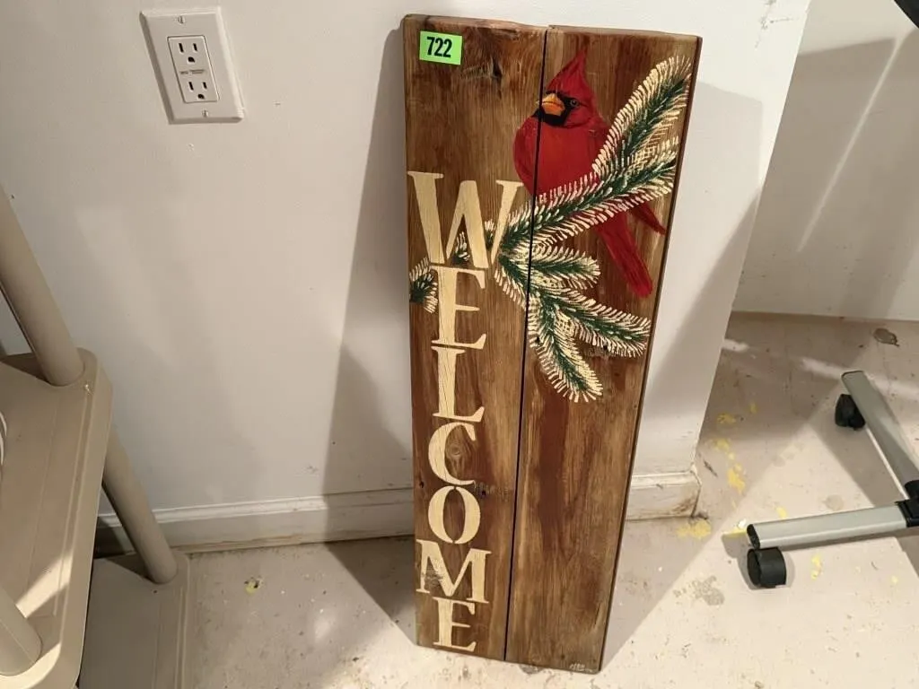 Hand painted Welcome sign