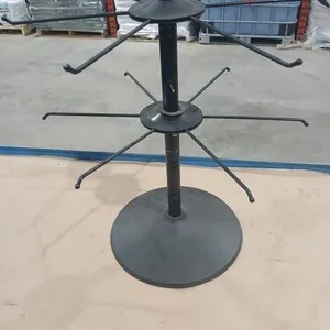 Black 2-tier spinning display rack