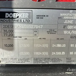 2011 Doepker Super B-Train Pup Grain Trailer