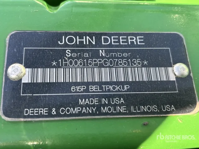 2016 John Dere 615P 15 ft Combine Pickup Header
