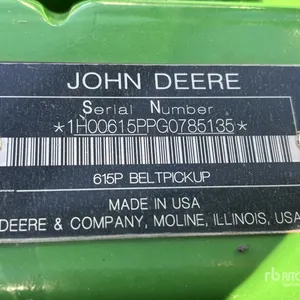 2016 John Dere 615P 15 ft Combine Pickup Header
