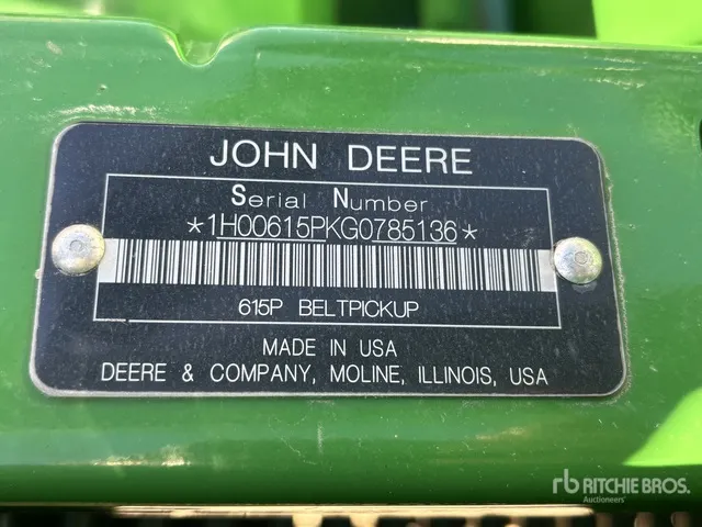 2016 John Deere 615P 15 ft Combine Pickup Header