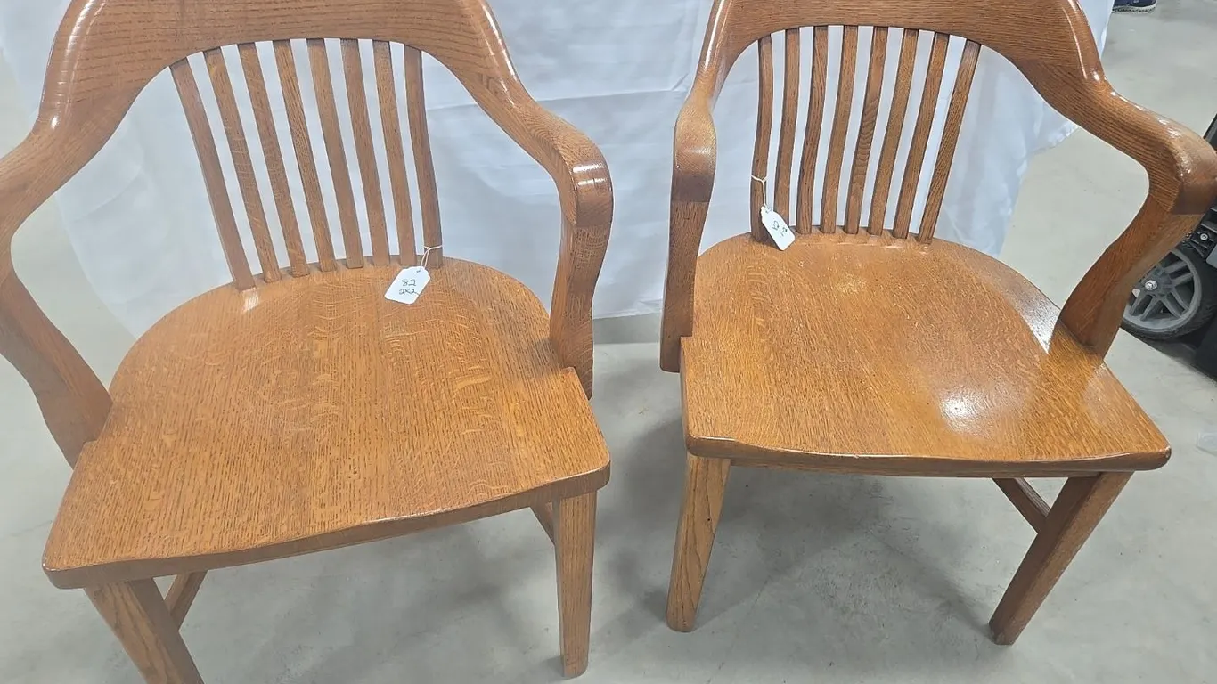 Oak Office Chairs (2)