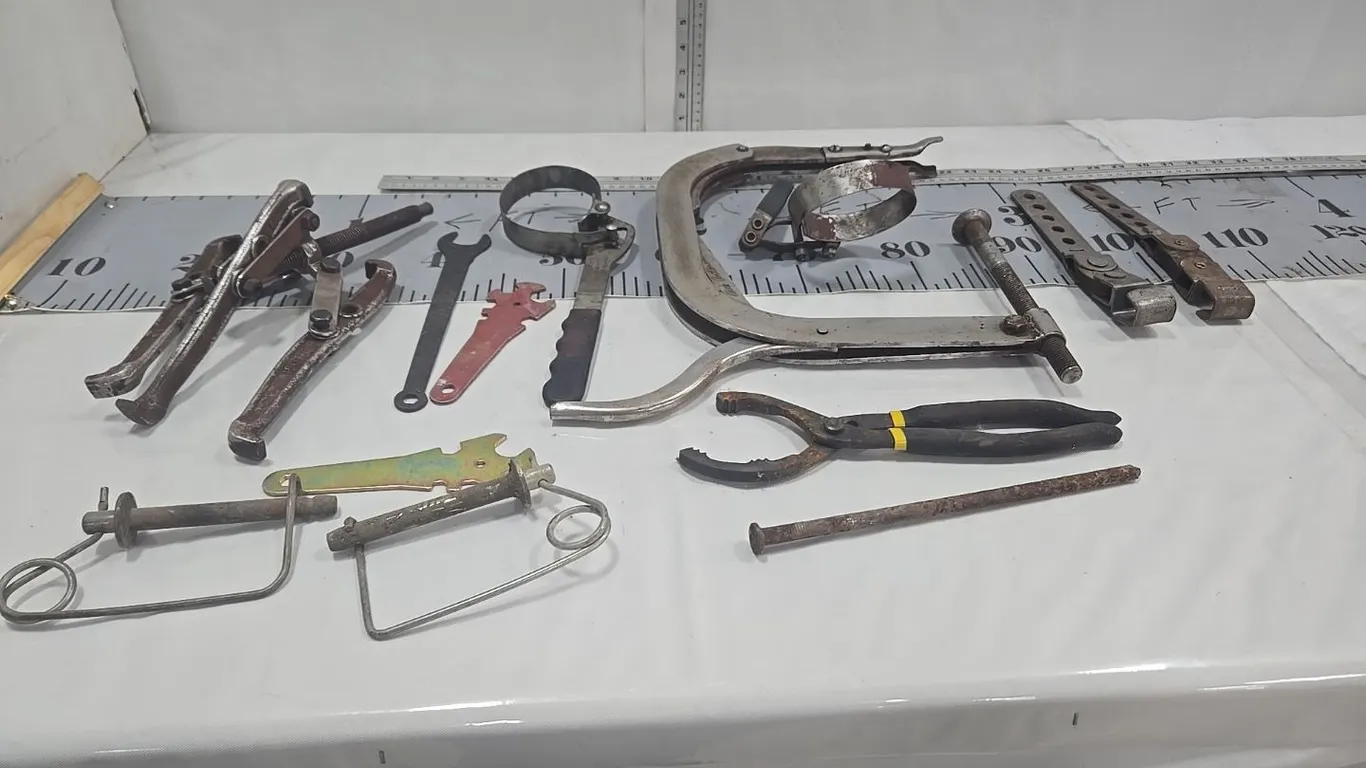 Pulley Puller, Oil Filter Wrenches, Pins, Engine C- Clamp, Hangers