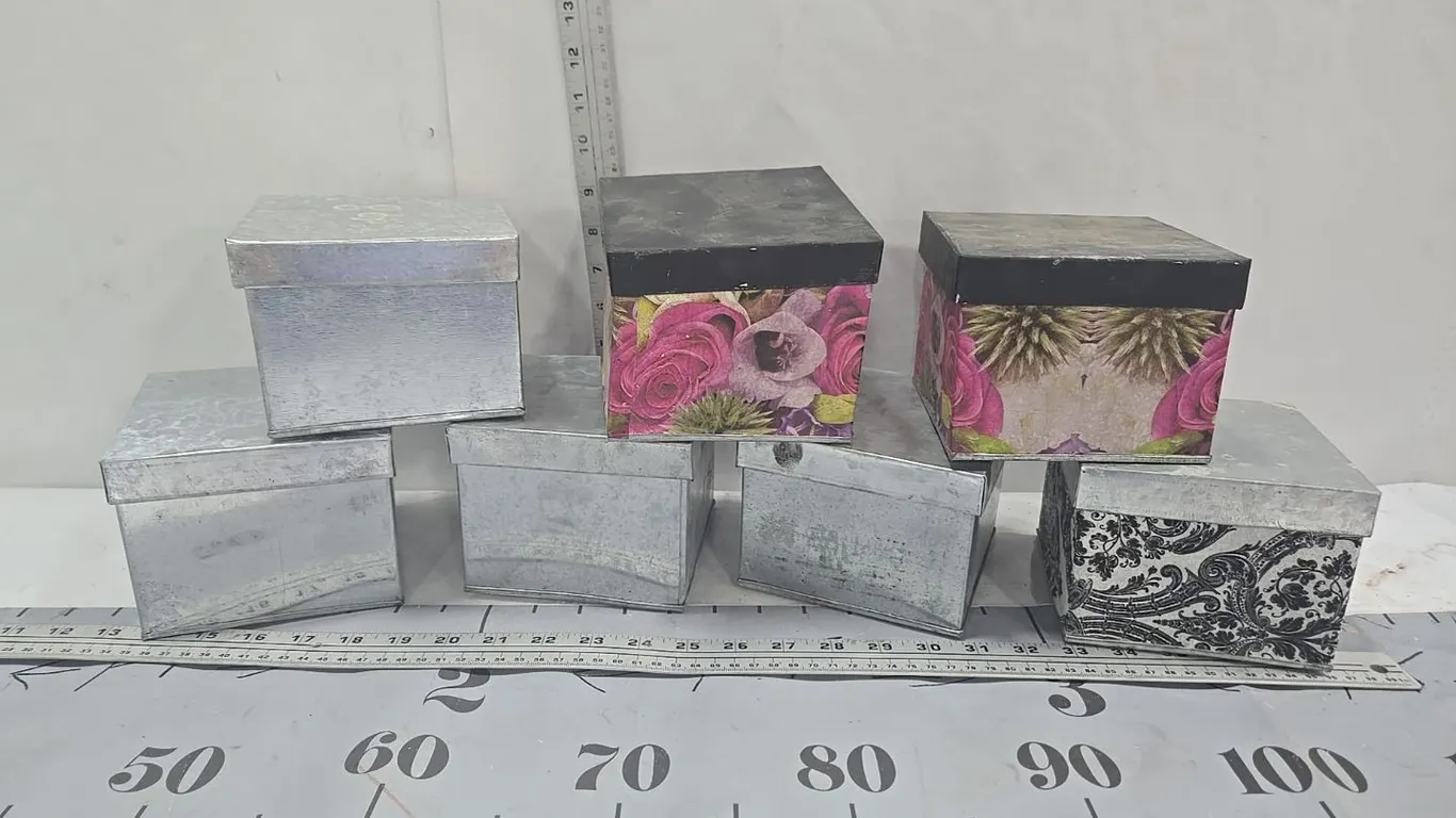 Tin Shop Storage Boxes