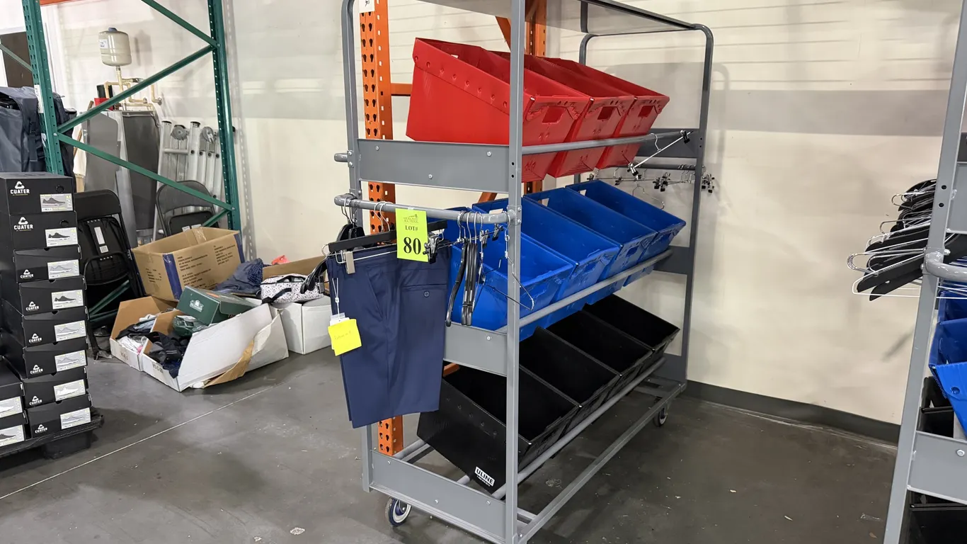 TOTE ORDER PICKING ROLLING METAL RACK