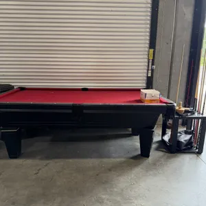 STANDARD SIZE BILLIARDS TABLE WITH BALLS AND CUES