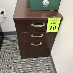 3-DRAWER WOOD STORAGE CABINET