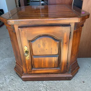 vintage hexagonal storage commode end table