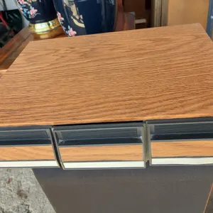 vintage 3-drawer cassette tape storage organizer.