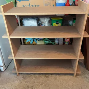 wooden interlocking grid shelf organizer