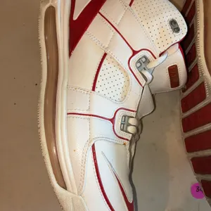 ￼ size 11 ￼ white and red Nike Air Total Force Max basketball sneakers