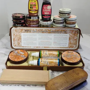 Vintage Outers Leather Maintenance Kit with Large Kiwi & Meltonian Shoe Polish Lot