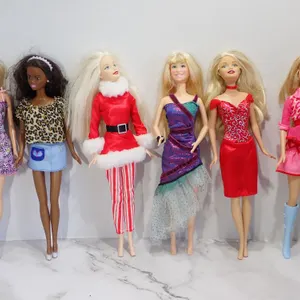 Mattel Barbie Doll Lot of 6 Including Santa's Helper & Valentine's Day Dolls