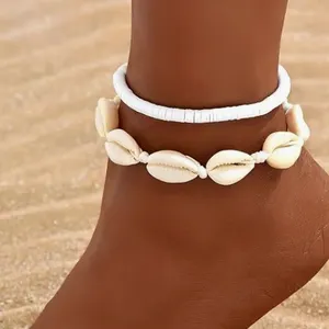 Shell Ankle Bracelets Boho Beaded Beach Anklet Set New