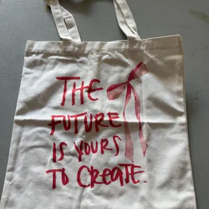 The Future is Yours to Create Pink Bow Design Tote Bag - New