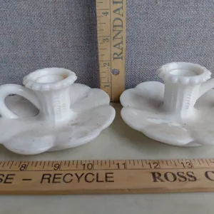Vintage Kemple Glass Chamberstick Candle Holders