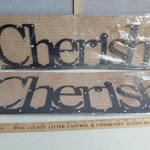 2 New "Cherish" Metal Wall Decor