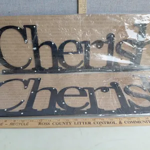 2 New "Cherish" Metal Wall Decor