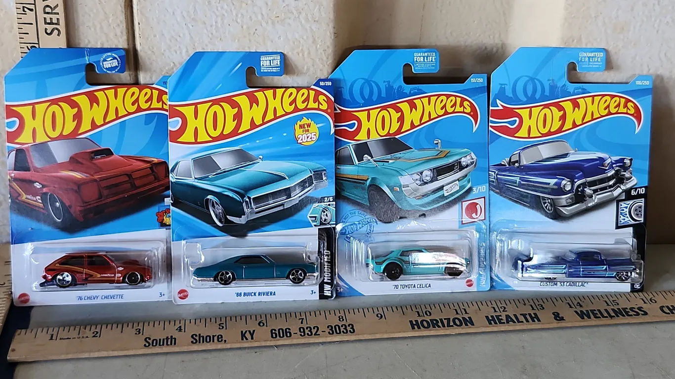 4 Assorted Hot Wheels