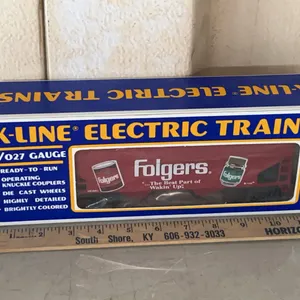 Vintage K-Line Electric Train Cars 0/027 Gauge Folgers Train Car In Box