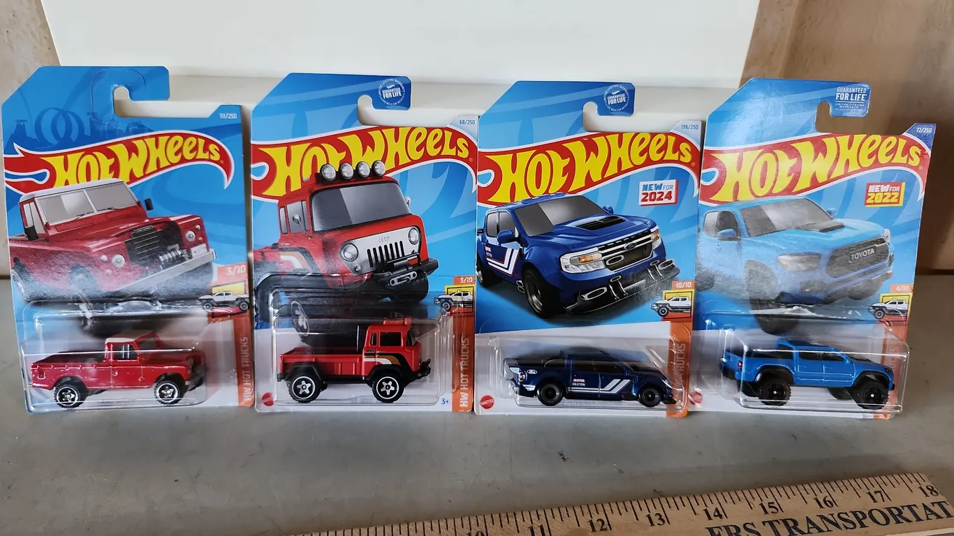 4 Assorted Hot Wheels