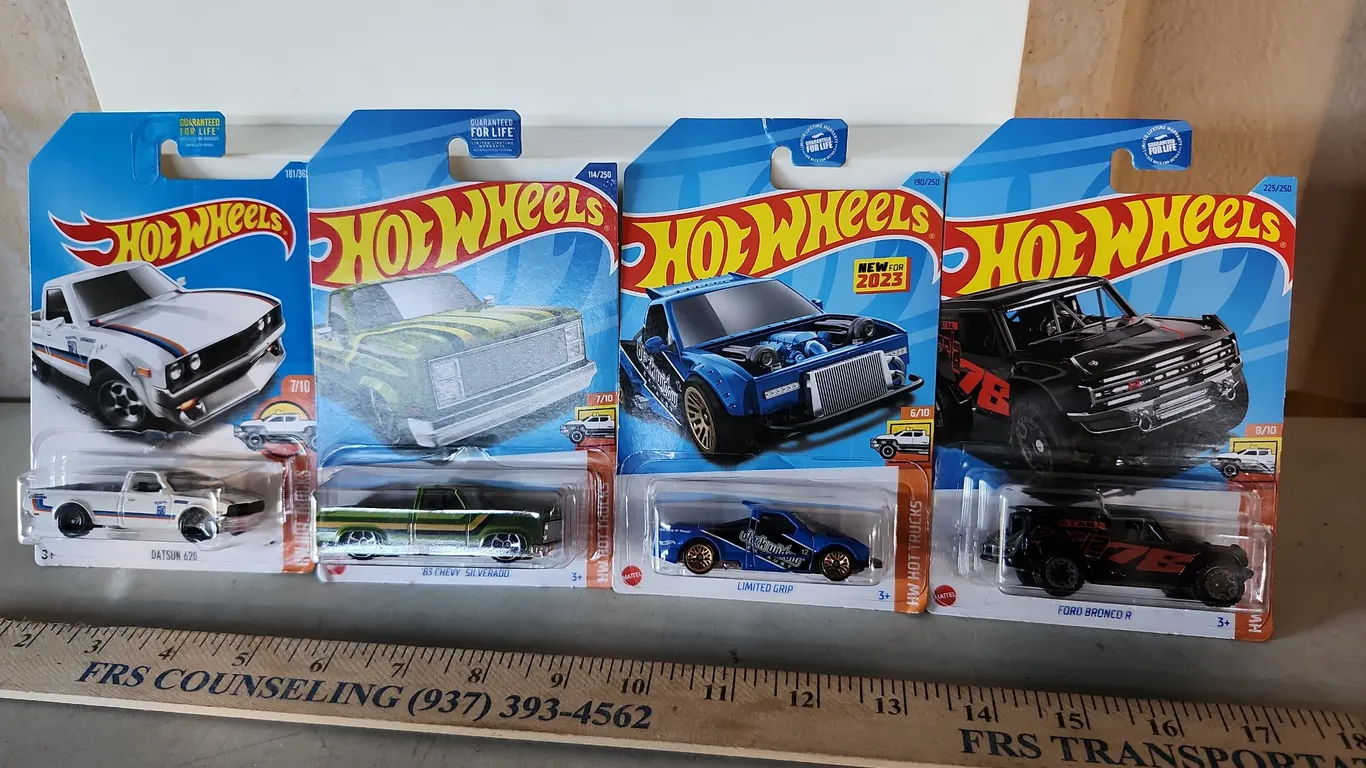 4 Assorted Hot Wheels