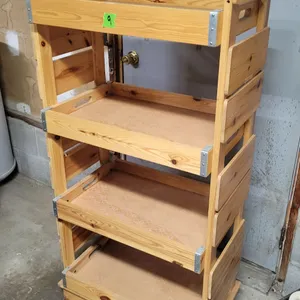 Pine Retail 4-Shelf Display Unit