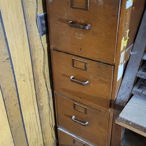(2) Early Wood File Cabinets