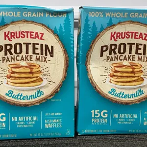 *NEW* 2 Boxes, Krusteaz Buttermilk Protein Pancake & Waffle Mix, 20 Oz Each - Best By: 5/2027
