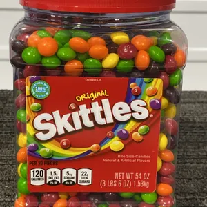 *NEW* Skittles Original Chewy Candy, Bulk Candy Jar, 54 Oz - Best By: 12/2026