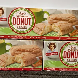 *NEW* 3 Pack, Little Debbie Apple Cinnamon Donut Sticks, 6 Ct Each - Best By: 8/2026