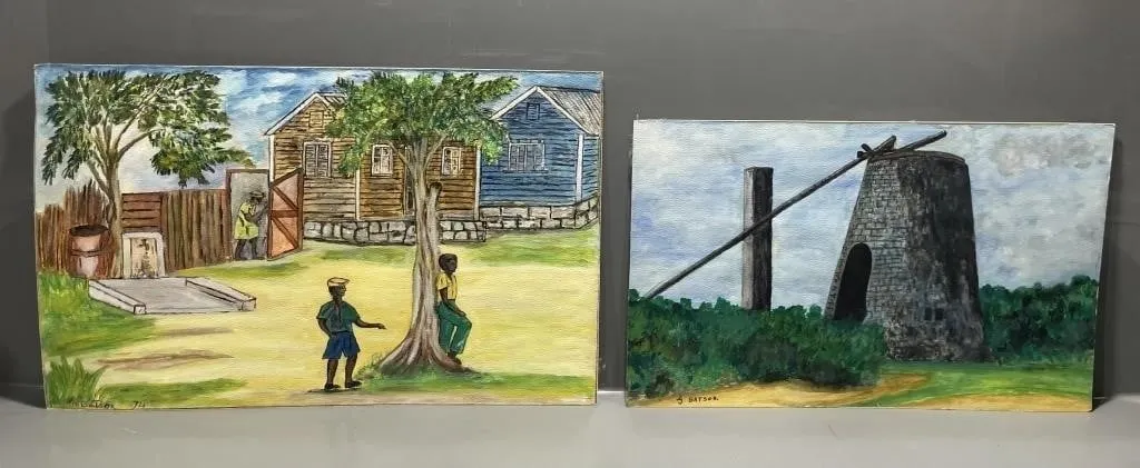 LOT OF TWO UNFRAMED G. BATSON WATERCOLOURS