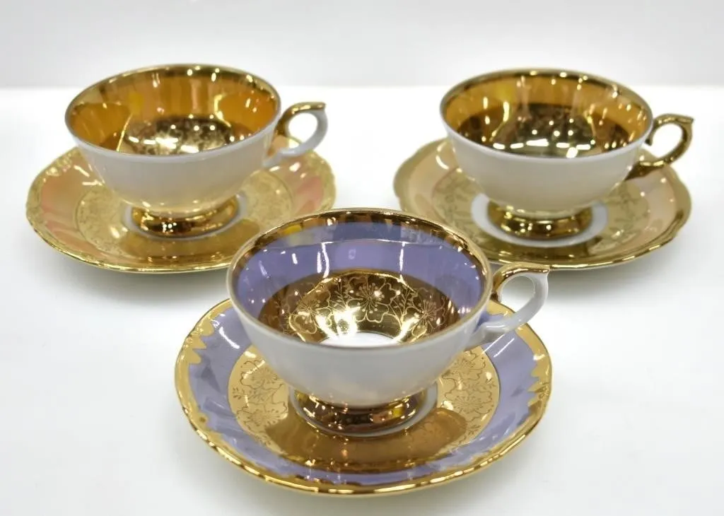MID CENTURY PEARLIZED DEMITASSE CUPS