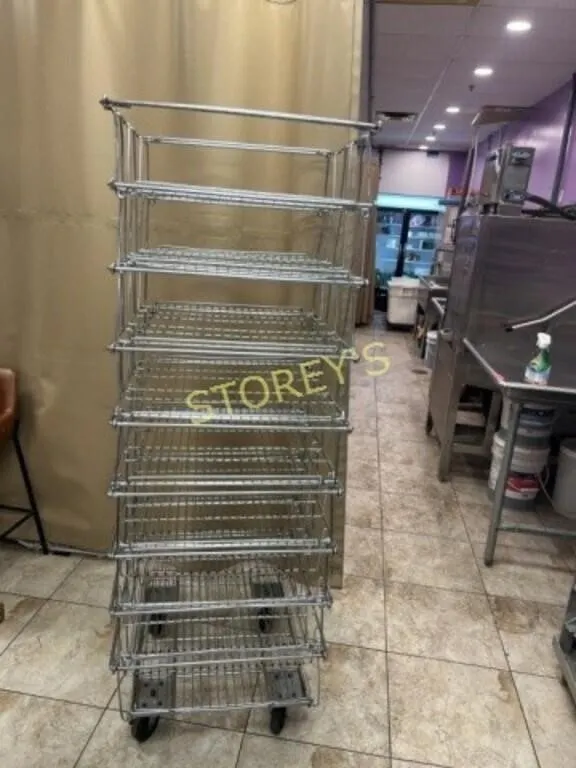 Chrome 9 Tier Mobile Rack ~24 x 26 x 70