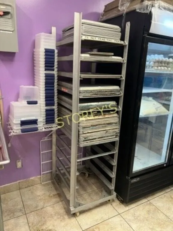 10 Tier Bakers Rack on Wheels