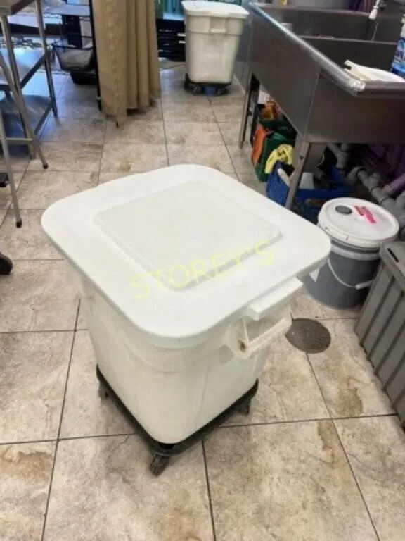 Rubbermaid Ingridient Bin w/ Dolly & Flour