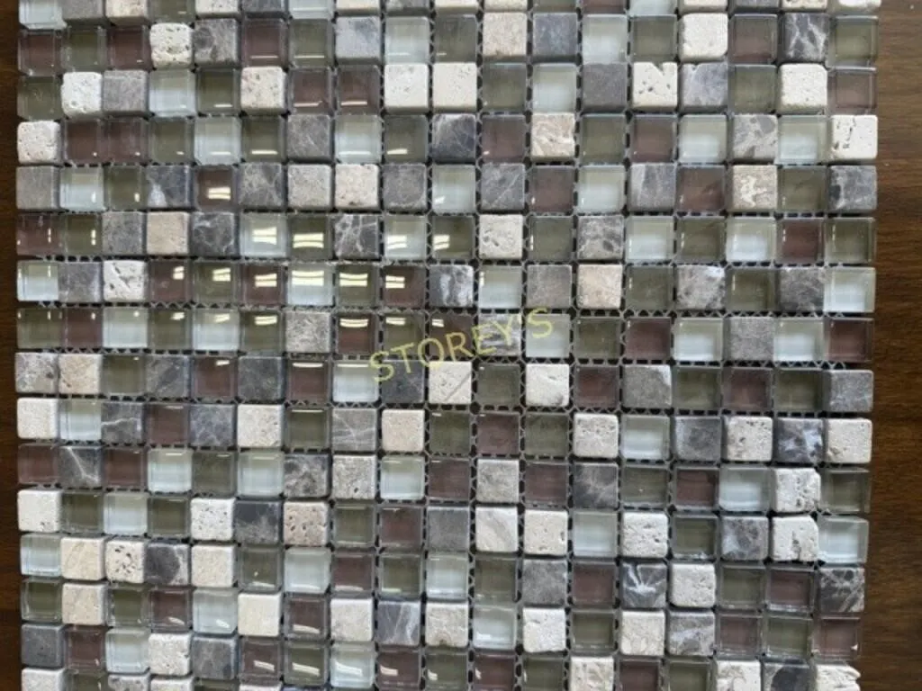 5/8 Cabernet Stone / Glass Backsplash Sheet
