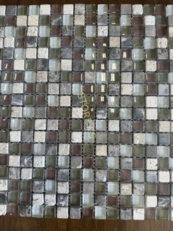 5/8 Cabernet Stone / Glass Backsplash Sheet
