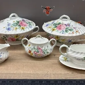 5PC Royal Doulton Arcadia China. Repairs Made.