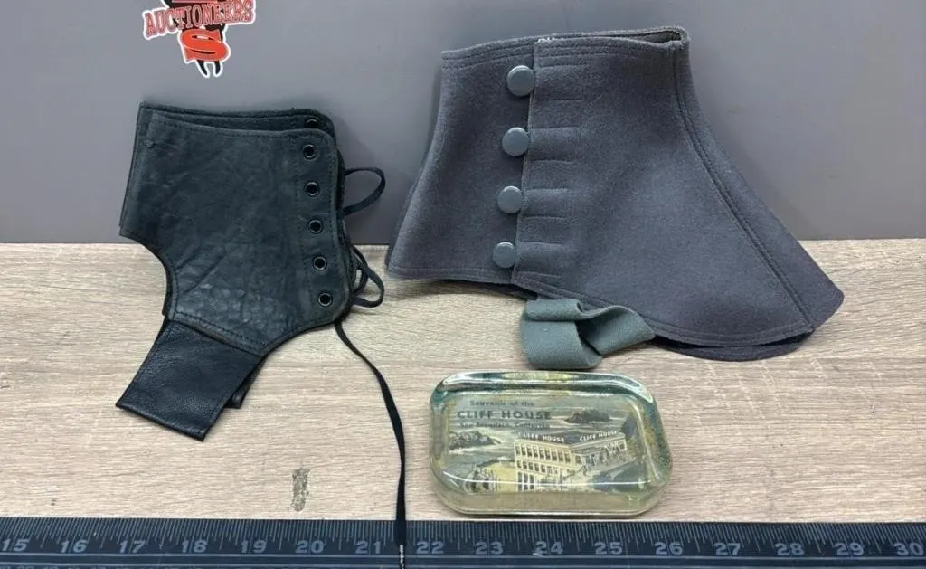 2 Sets of Spats & Glass Collectible.
