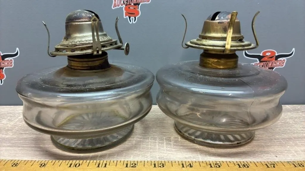 2 Bracket Oil Lamps.
