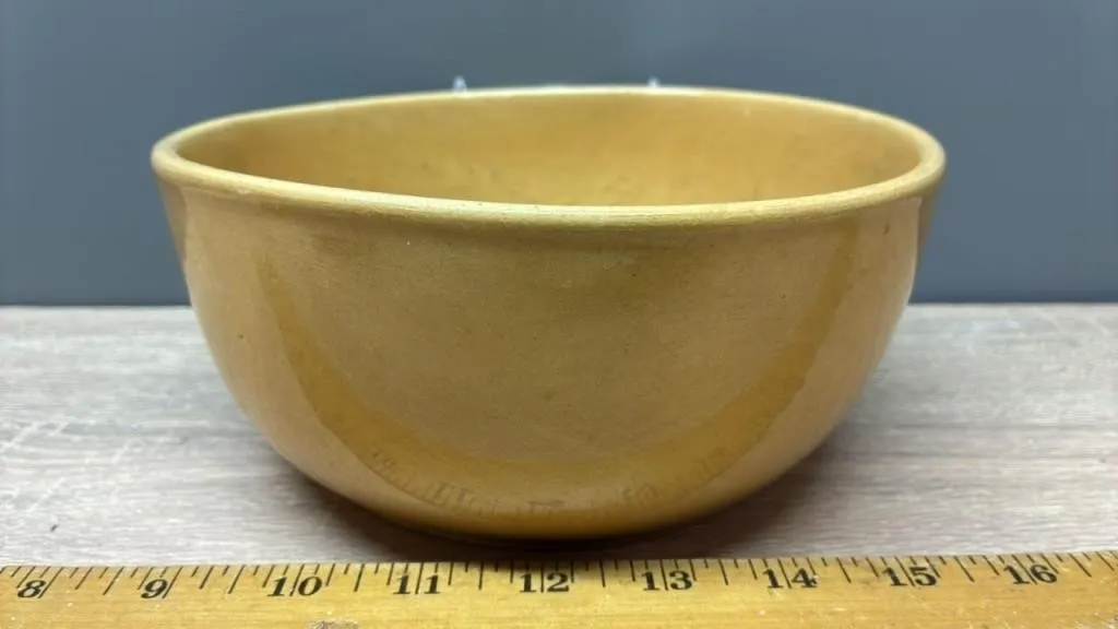 Unmarked Pottery Bowl. 8”diam.