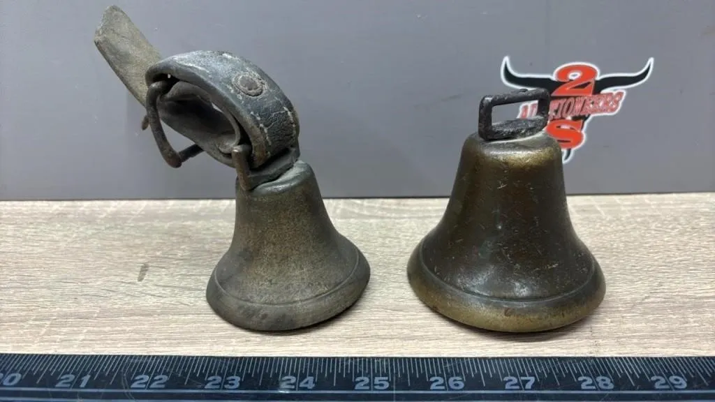 2 Asst. Vintage Bells. Repaired.