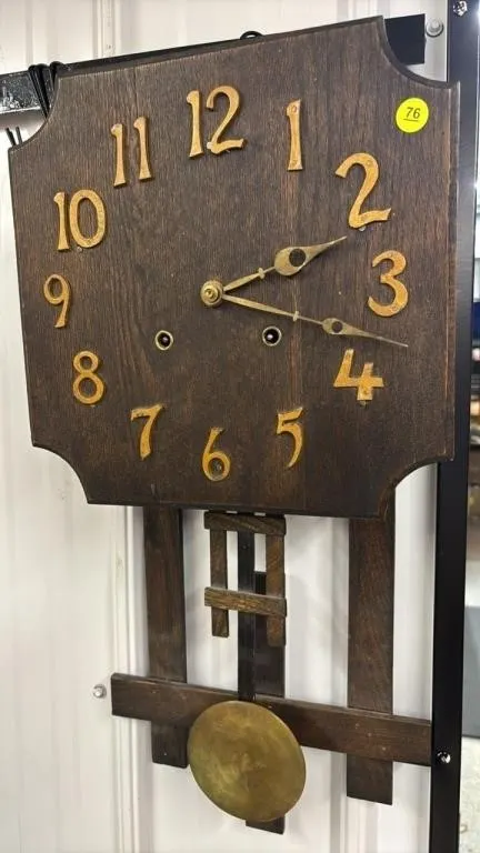 Antique 22” Missin Style Clock. Unknown Working