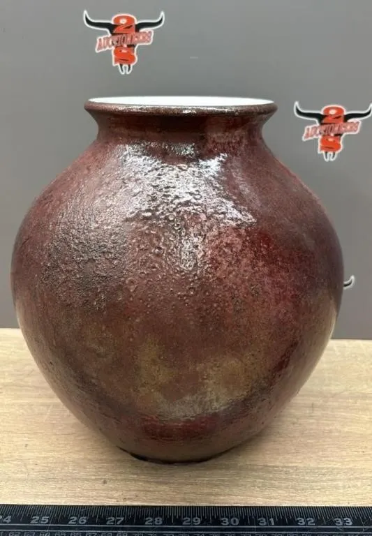 11” Hand Pottery Vase Signed by Doug Ganshorn,